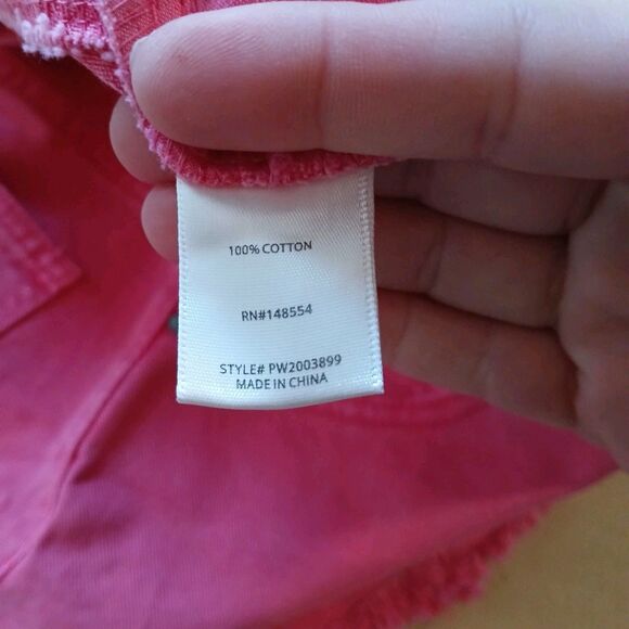 Tgla Women's Skirt Mini Size XS Denim Pink Raw Hem NWT Beachy Barbie - Picture 5 of 7